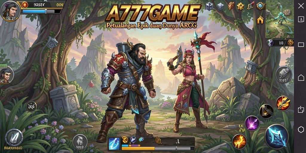 Tampilan gameplay A777GAME yang menyenangkan dan dinamis di dunia ARPG.