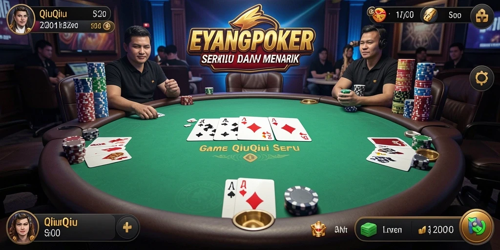 Screenshot gameplay QiuQiu yang menarik dari EYANGPOKER.