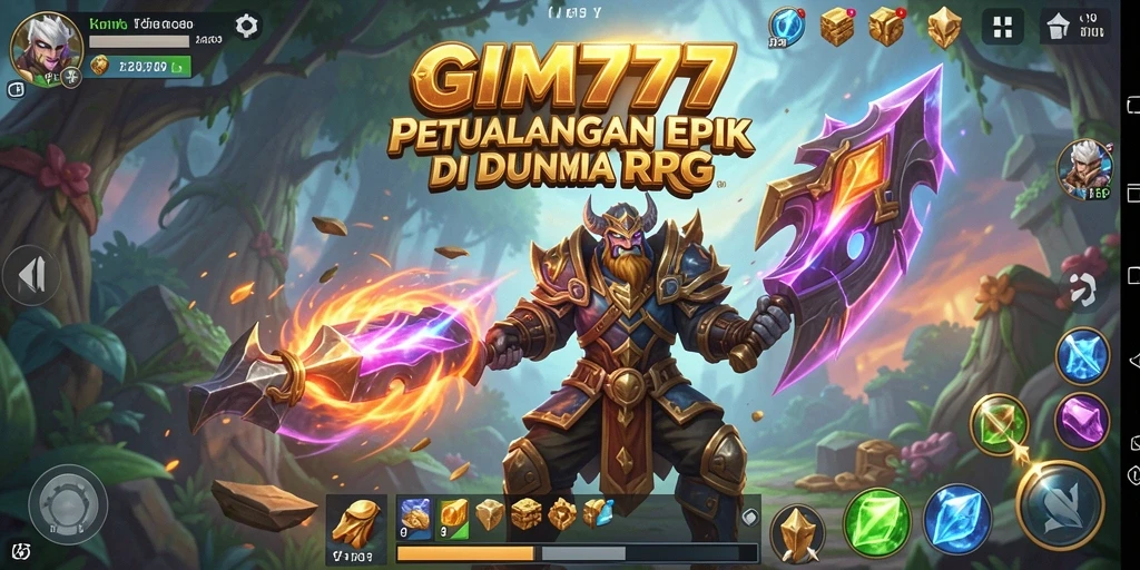 Tampilan gameplay RPG GIM777 yang penuh aksi dan petualangan.
