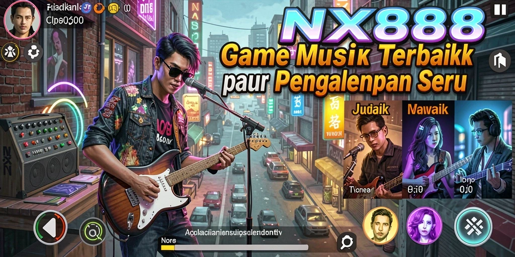 Tampilan gameplay <strong>NX888</strong> yang seru saat memainkan lagu favorit.