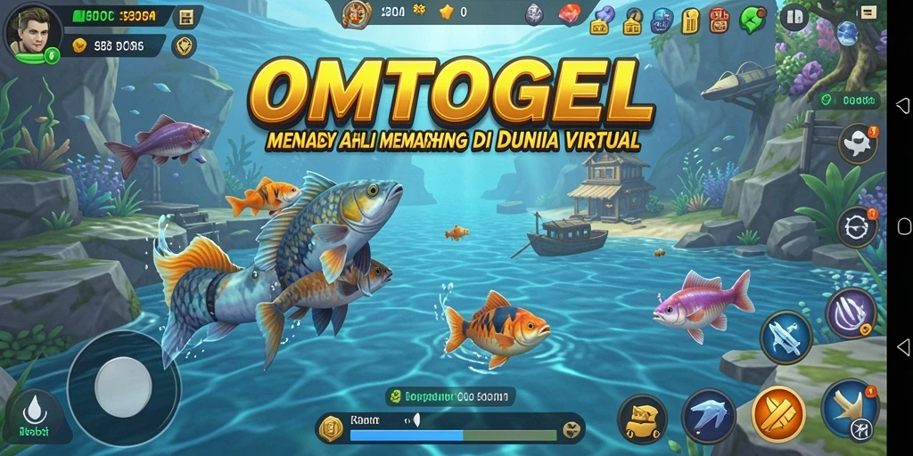 Screenshot gameplay OMTOGEL yang menampilkan aksi memancing seru.