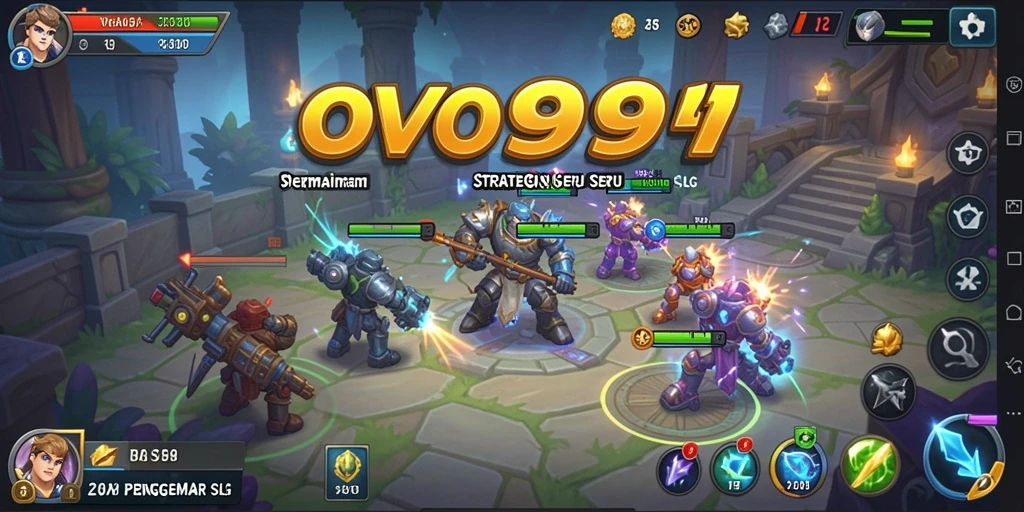 Tampilan gameplay OVO99 yang dinamis dan penuh strategi.