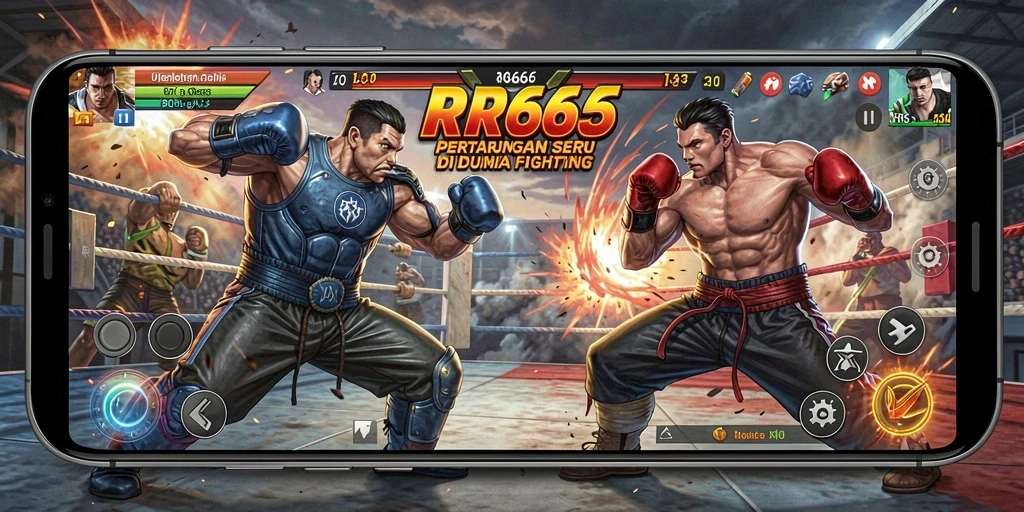 Tangkapan layar gameplay RR666 yang menampilkan aksi Fighting seru.