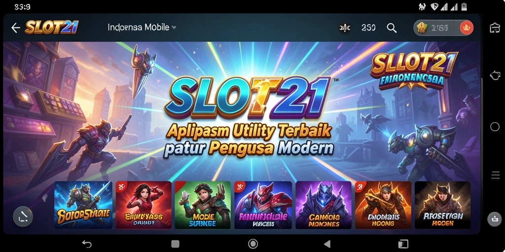 Tampilan aplikasi SLOT21 yang modern dan fungsional.